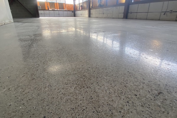 Polished concrete flooring