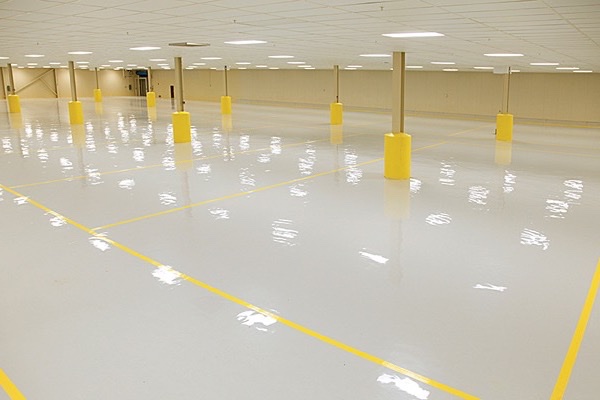 SaniCoat epoxy coating with line striping