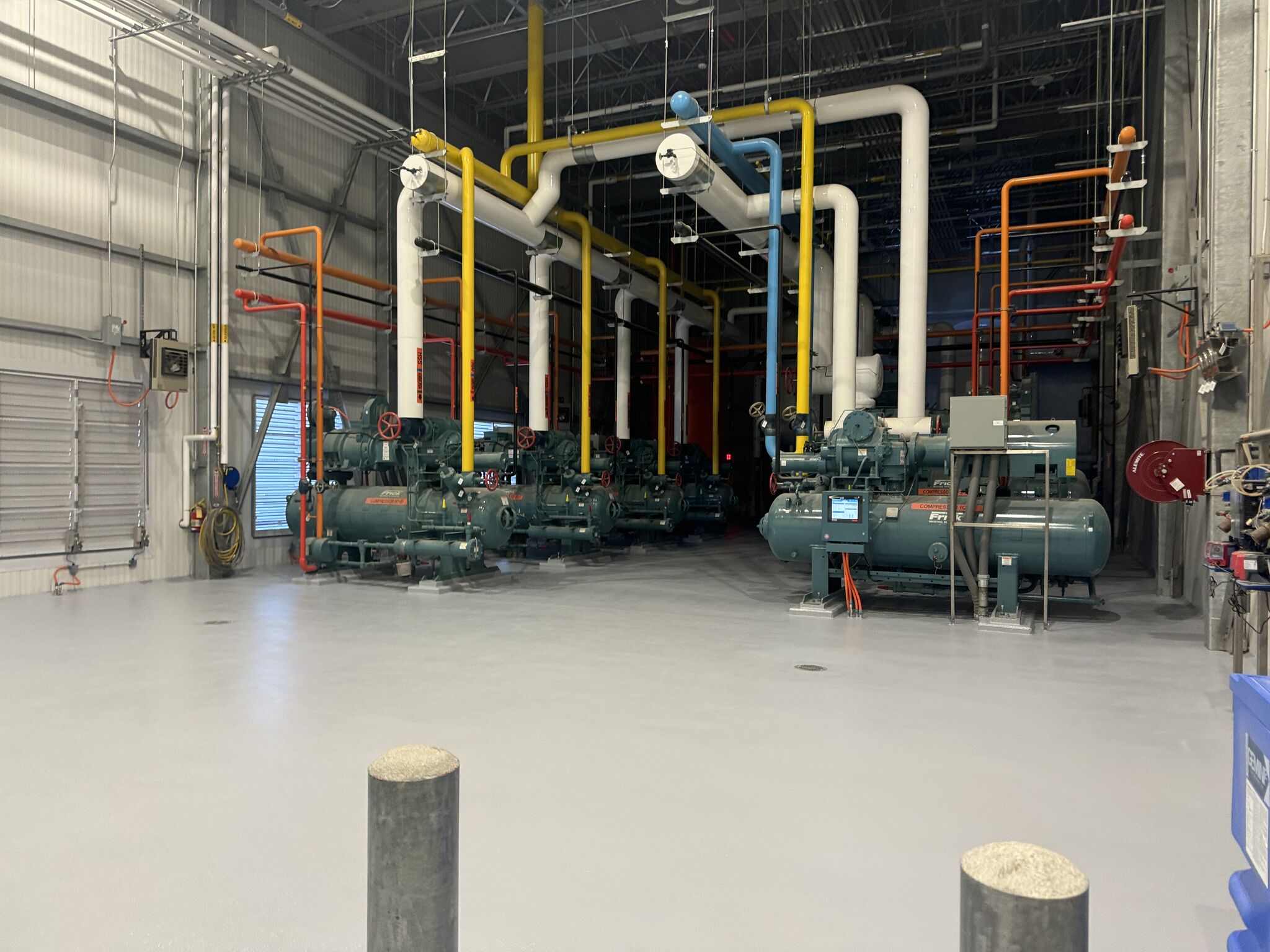 Engine room floor one year after SaniCrete installation