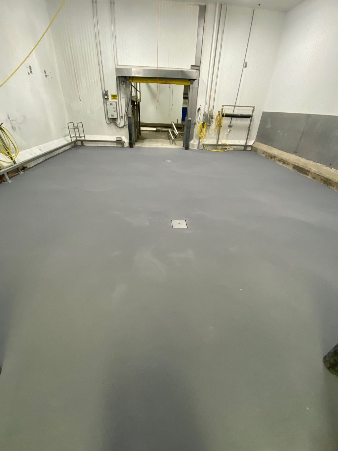 Completed SaniCrete STX floor in poultry washdown area